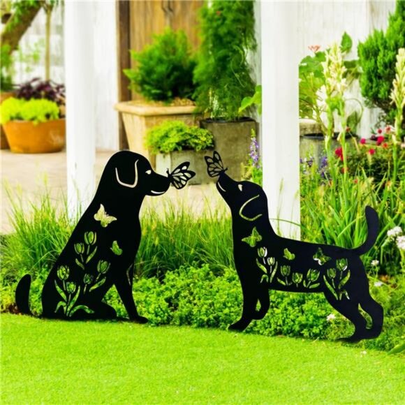 Dog Metal Decor Garden Stakes Dog Gift for Women/Men Dog Lovers Gifts Silhouette - Picture 5 of 7
